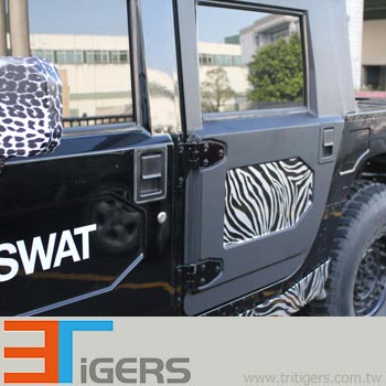 black &amp; white leopard PVC automobile graphic marking stickers