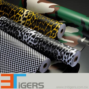 en blanco y negro leopardo PVC automóvil gráficos pegatinas que marcan