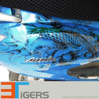 pintura del coche pegatinas de vinilo de PVC (azul marino)