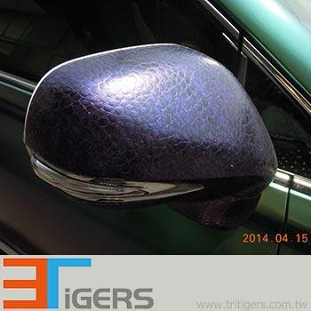 Cast purple leather texture car wrap film with bubble free liner