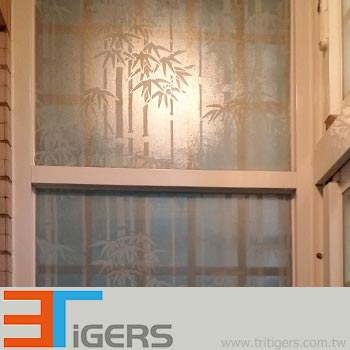 bamboo printed window deco and privacy film