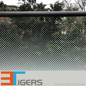 white dots in gradient design, deco window film - RG01