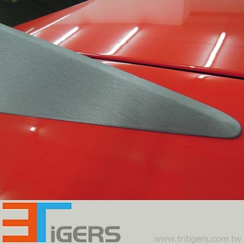 Q257 PVC titanium brushed metallic sticker for vehicles