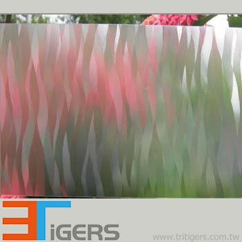 Película de PVC para ventana decoración de patrón de fuego, película de ventana decorativa - R132