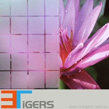 frosted square deco glass PVC