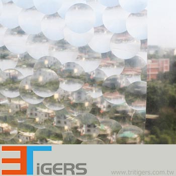 Lámina decorativa de vidrio PP burbuja, deco de películas para ventanas - R315