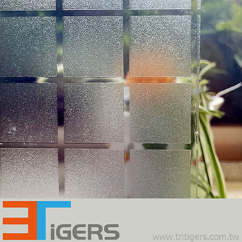 Square Pattern, frosted privacy glass film, Square size 30mm x 30mm, Decorative window film - RA30CP0801