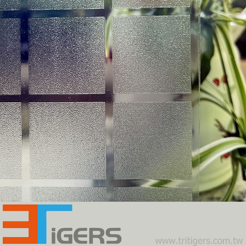 Patrón cuadrado, película de vidrio de privacidad esmerilada, tamaño cuadrado 30 mm x 30 mm