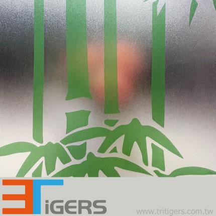 RB05CP0801 Pel&#xED;cula para ventana de vidrio de bamb&#xFA; verde esmerilado