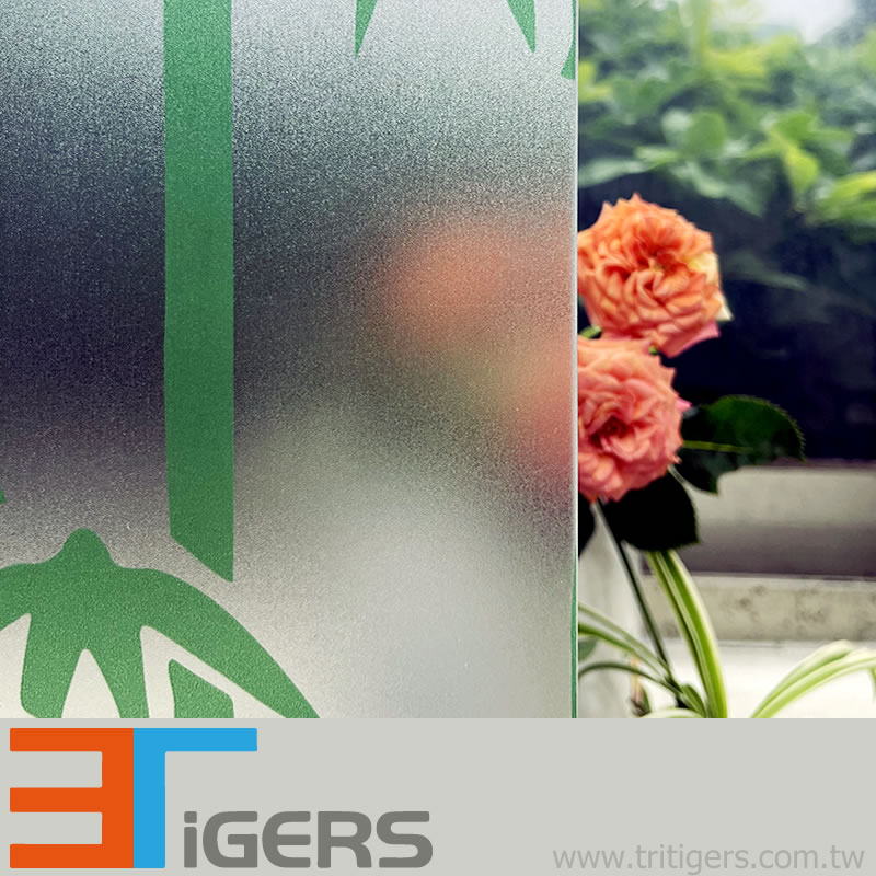 RB05CP0801 Frosted Green Bamboo Glass Window Film